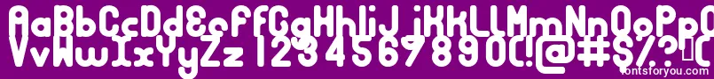 フォントBUBBCB   – 紫の背景に白い文字
