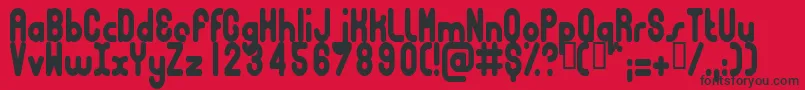 BUBBCC   Font – Black Fonts on Red Background