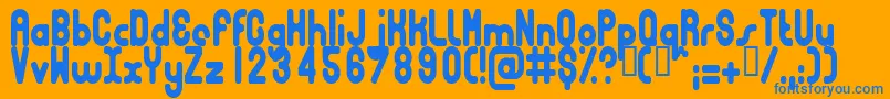 BUBBCC   Font – Blue Fonts on Orange Background