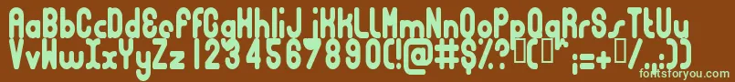 BUBBCC   Font – Green Fonts on Brown Background