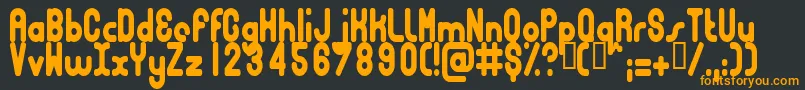 BUBBCC   Font – Orange Fonts on Black Background