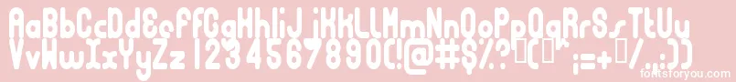 BUBBCC   Font – White Fonts on Pink Background