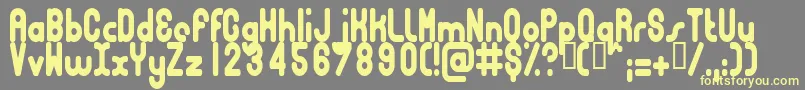 BUBBCC  -fontti – keltaiset fontit harmaalla taustalla