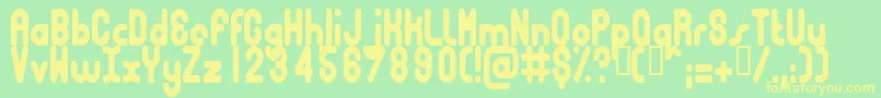 BUBBCC   Font – Yellow Fonts on Green Background