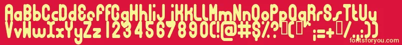 BUBBCC   Font – Yellow Fonts on Red Background