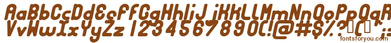 Шрифт BUBBCI   – коричневые шрифты на белом фоне