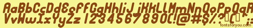 BUBBCI   Font – Brown Fonts on Yellow Background