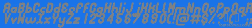 BUBBCI   Font – Gray Fonts on Blue Background