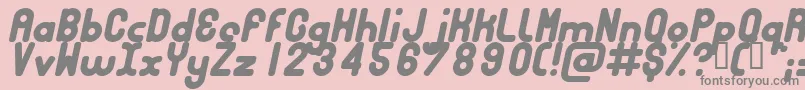 BUBBCI   Font – Gray Fonts on Pink Background