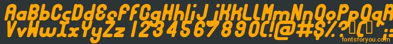 BUBBCI   Font – Orange Fonts on Black Background