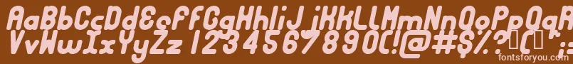 BUBBCI   Font – Pink Fonts on Brown Background