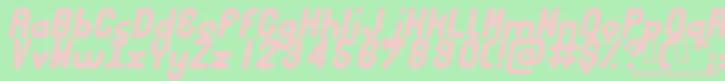 BUBBCI   Font – Pink Fonts on Green Background