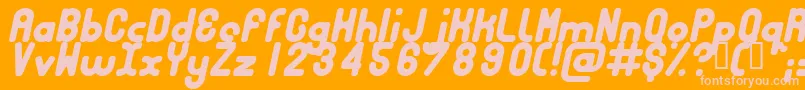 BUBBCI   Font – Pink Fonts on Orange Background