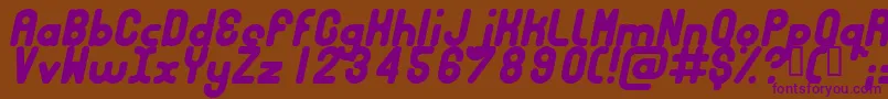 BUBBCI   Font – Purple Fonts on Brown Background