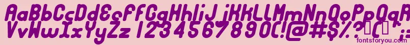 BUBBCI   Font – Purple Fonts on Pink Background