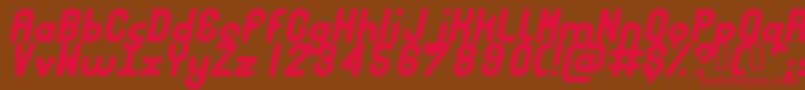 BUBBCI   Font – Red Fonts on Brown Background