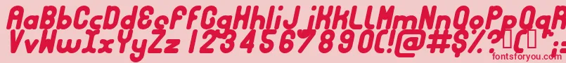 BUBBCI   Font – Red Fonts on Pink Background