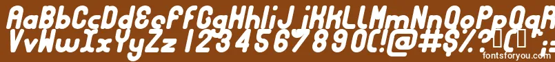 BUBBCI   Font – White Fonts on Brown Background