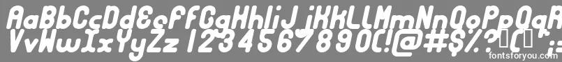 フォントBUBBCI   – 灰色の背景に白い文字