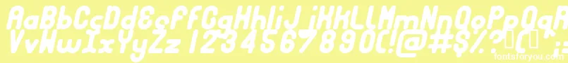 BUBBCI   Font – White Fonts on Yellow Background