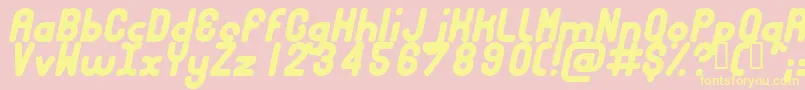 BUBBCI   Font – Yellow Fonts on Pink Background