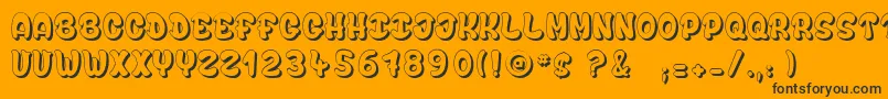 bubble  soap Font – Black Fonts on Orange Background