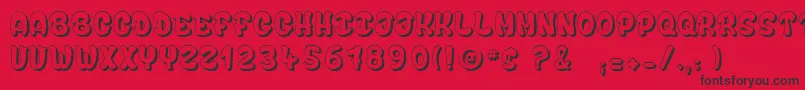 bubble  soap Font – Black Fonts on Red Background