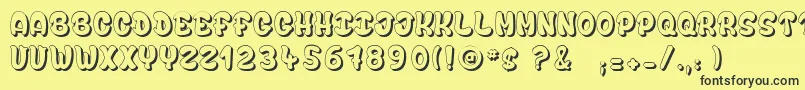 bubble  soap Font – Black Fonts on Yellow Background