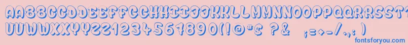 bubble  soap Font – Blue Fonts on Pink Background