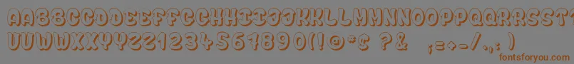 bubble  soap Font – Brown Fonts on Gray Background