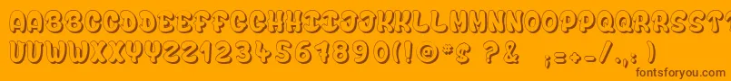 bubble  soap Font – Brown Fonts on Orange Background