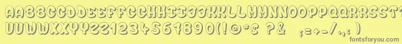 bubble  soap Font – Gray Fonts on Yellow Background