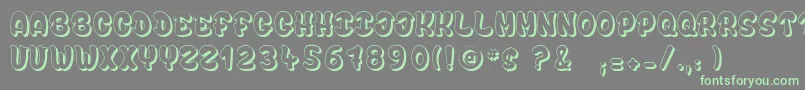 bubble  soap Font – Green Fonts on Gray Background