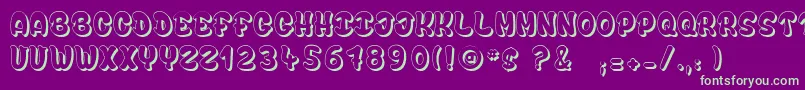 bubble  soap Font – Green Fonts on Purple Background