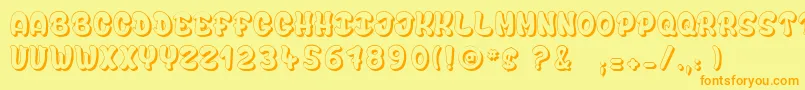 bubble  soap Font – Orange Fonts on Yellow Background