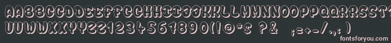 bubble  soap Font – Pink Fonts on Black Background