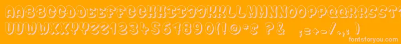 bubble  soap Font – Pink Fonts on Orange Background