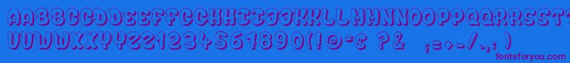 bubble  soap Font – Purple Fonts on Blue Background