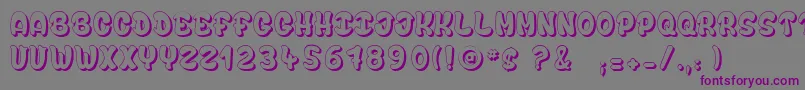 bubble  soap Font – Purple Fonts on Gray Background