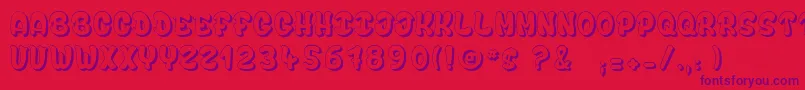 bubble  soap Font – Purple Fonts on Red Background
