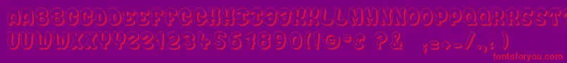 bubble  soap Font – Red Fonts on Purple Background