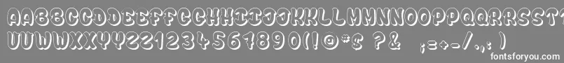 bubble  soap Font – White Fonts on Gray Background