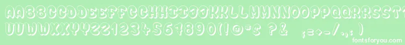 フォントbubble  soap – 緑の背景に白い文字
