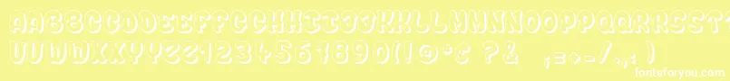 bubble  soap Font – White Fonts on Yellow Background