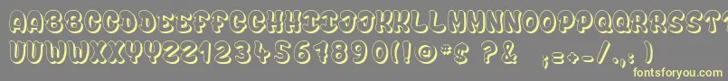 bubble  soap Font – Yellow Fonts on Gray Background