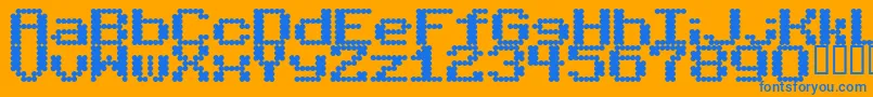 BubbleBath Font – Blue Fonts on Orange Background