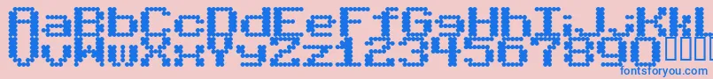 BubbleBath Font – Blue Fonts on Pink Background