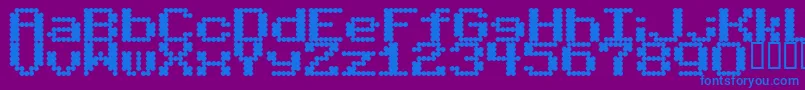 BubbleBath-Schriftart – Blaue Schriften auf violettem Hintergrund