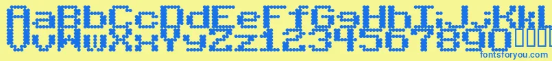 BubbleBath Font – Blue Fonts on Yellow Background