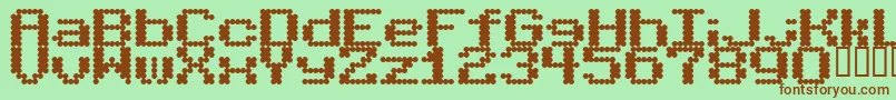 フォントBubbleBath – 緑の背景に茶色のフォント